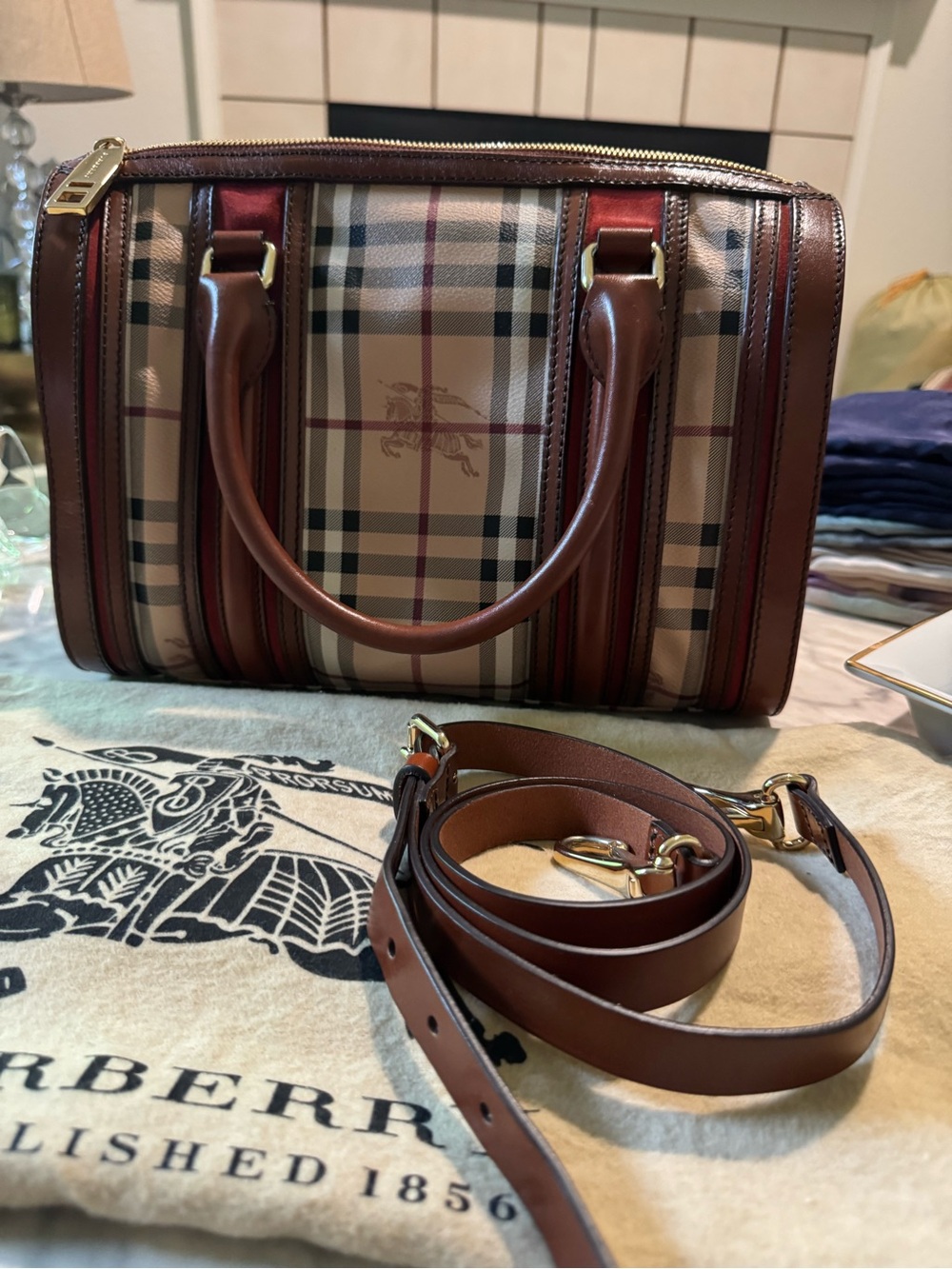 Burberry Alchester Canvas Bag- Medium